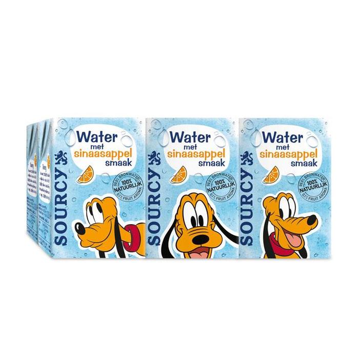Sourcy Water sinaasappel (geen suiker) (Stuk, 6 × 200ml)