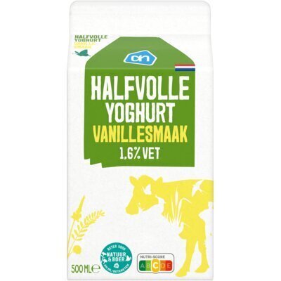 Vanille yoghurt (halfvol) (0.5L)