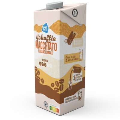 AH IJskoffie macchiato karamelsmaak (1L)