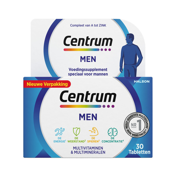 Centrum Men multivitaminen en multimineralen (30 × 1.33g)