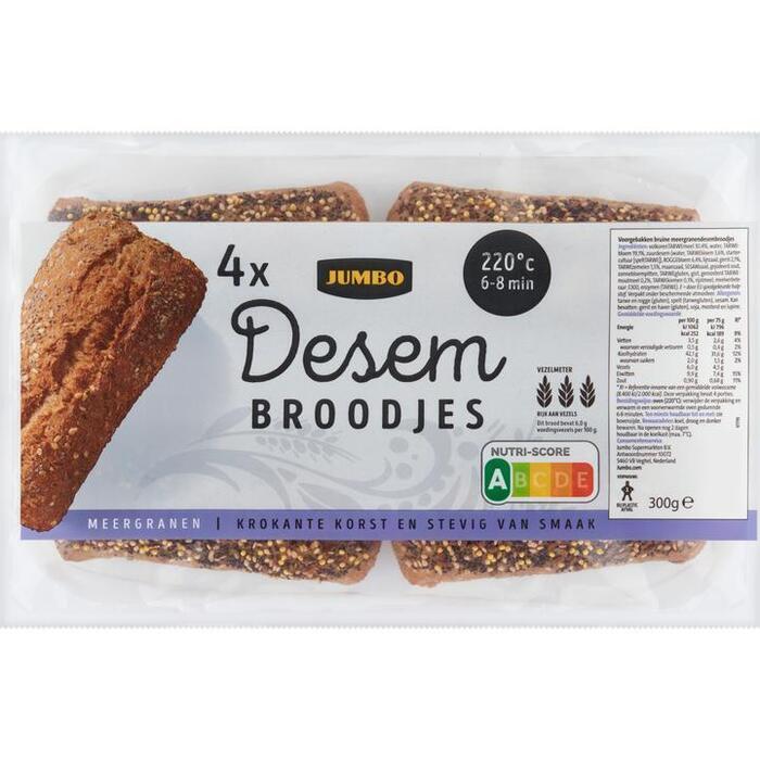 Jumbo - Desem Pave Meerzaden Broodjes - 300g (300g)