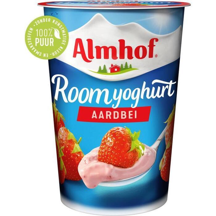 Roomyoghurt aardbei (Stuk, 500g)