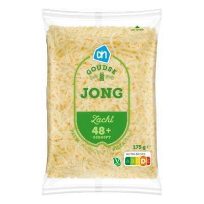 Geraspte Goudse jonge kaas 48+ (zak, 175g)