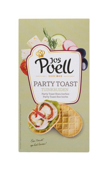 Party toast fijne tuinkruiden (Doos, 150g)