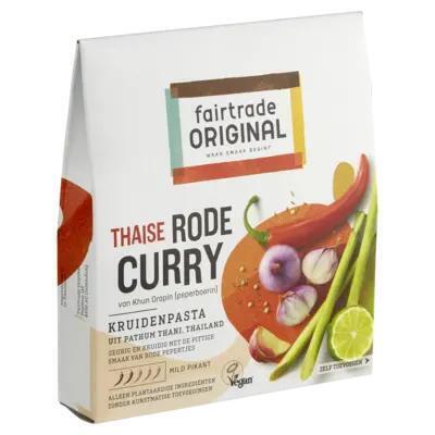 Fair Trade Original Rode Curry Pasta 70 GRAM (Doos, 70g)