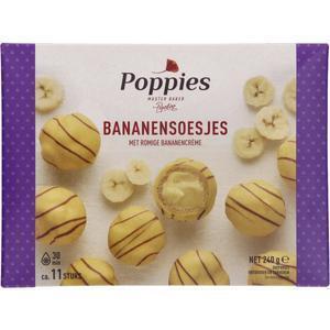 Poppies Bananensoesjes met Romige Bananencrème 240g (11 × 21.8g)
