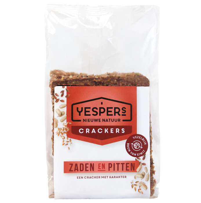 Yespers Crackers zaden & pitten (8 × 21.9g)
