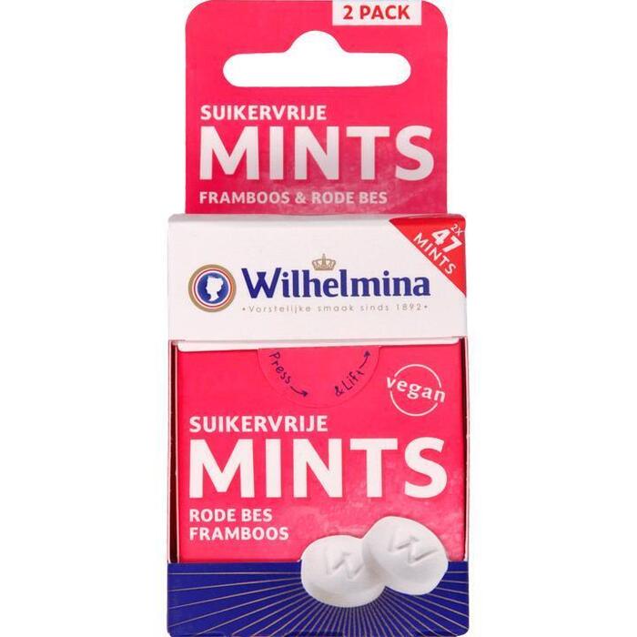 Wilhelmina Mints F / RB Suikervrij 2x30g (60g)