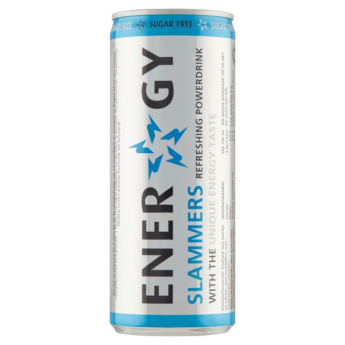 Slammers energy sugarfree st (Blik, 250ml)
