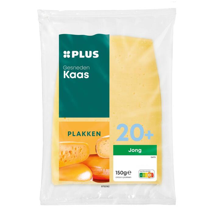 Jonge kaas 20+ plakken (150g)