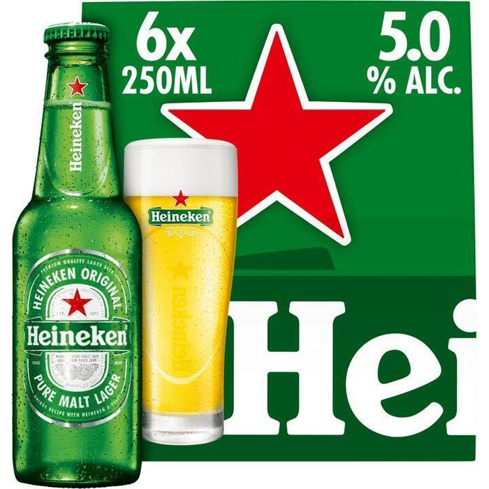 Heineken draaidop flessen (Set, 6 × 250ml)