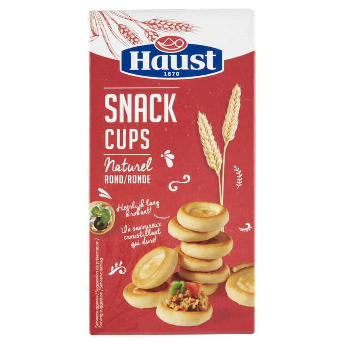Haust Snack cups naturel rond (130g)