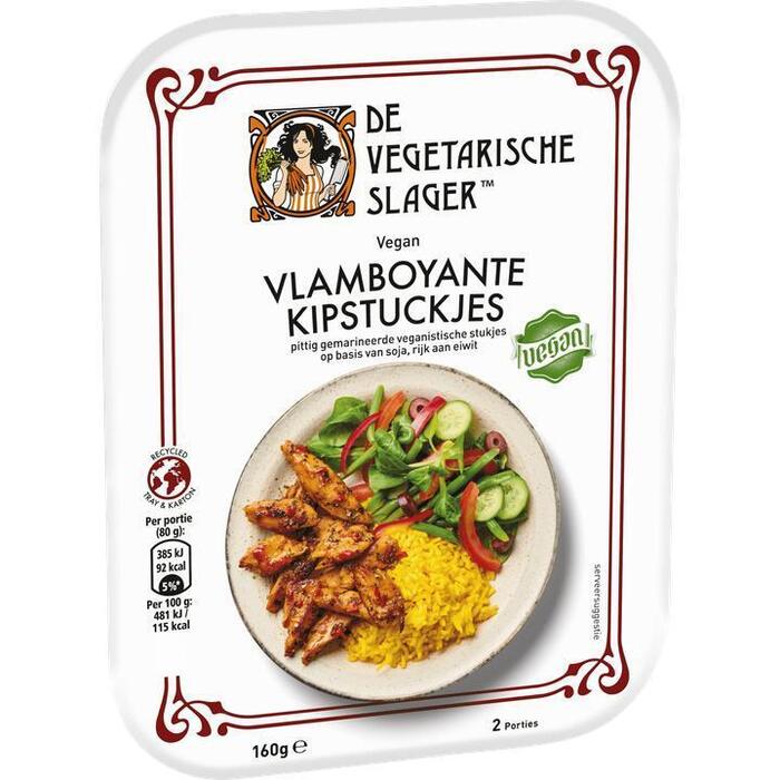 Vegetarische Slager Pittige Kipstuckjes 160g (160g)