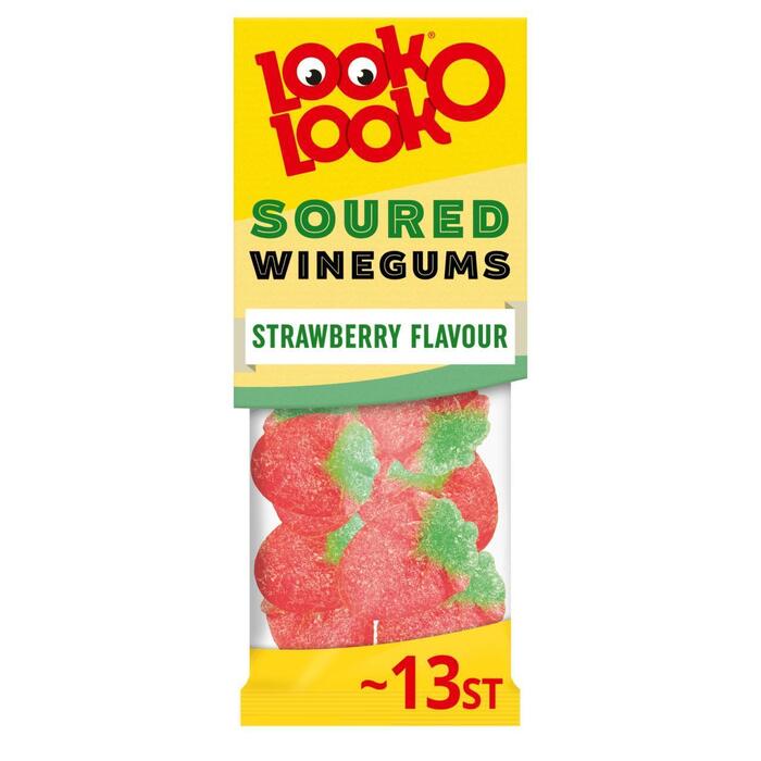 Look-O-Look Gesuikerde Aardbeien Aardbeismaak 130 g (Zak, 130g)