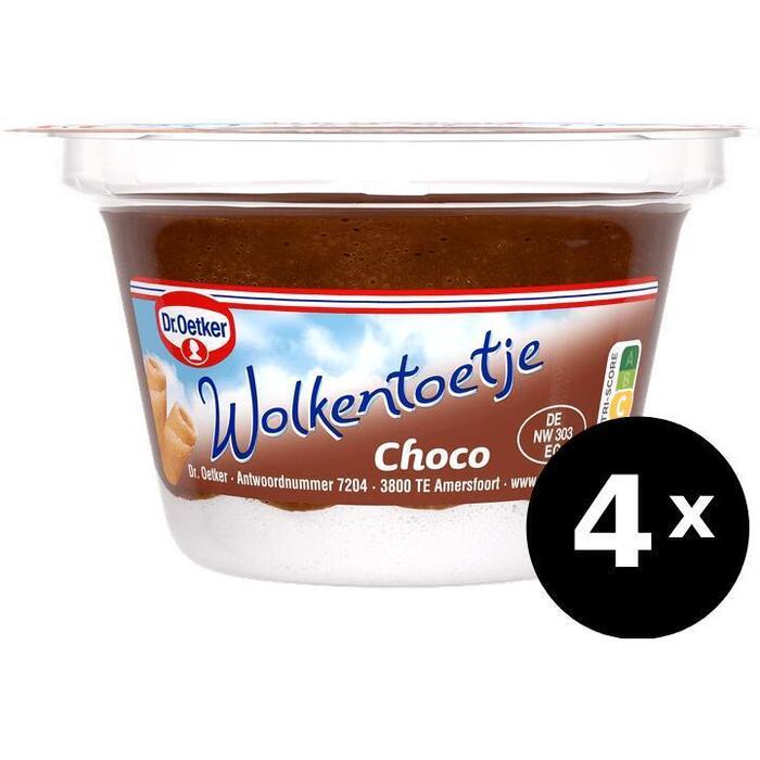 Dr. Oetker Wolkentoetje Choco 4 x 125g (4 × 125g)