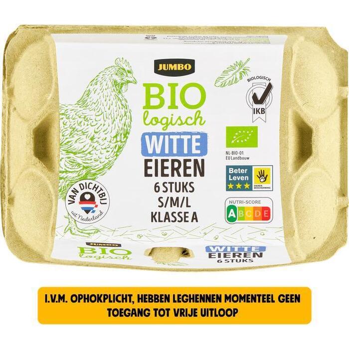 Jumbo Biologisch Witte Eieren 6 Stuks (258g)