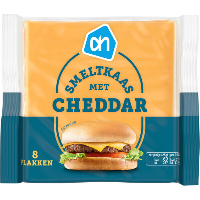 AH Smeltkaas met cheddar plakken (200g)