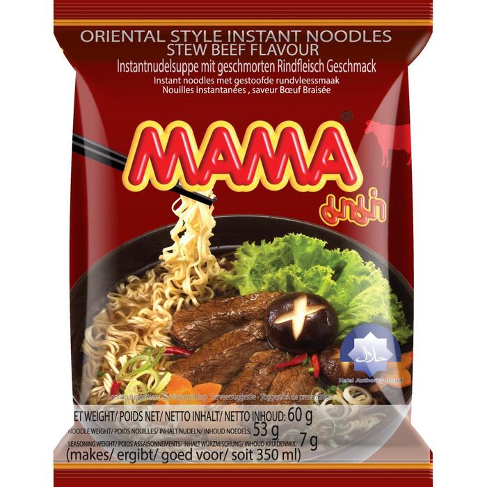 Mama Instant Noedels met Stoofvleessmaak 60g (60g)