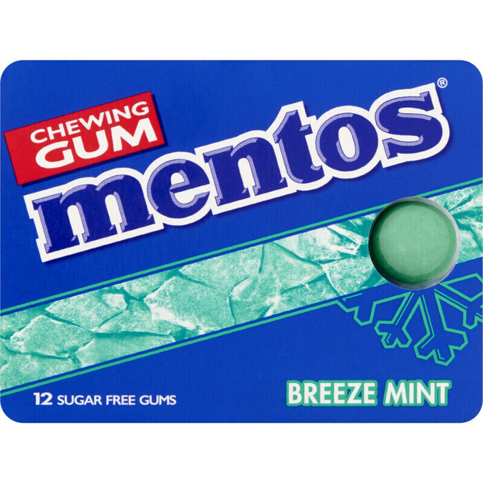 Mentos Gum Breeze Breeze Mint Single 175 Gram (12 × 1.46g)