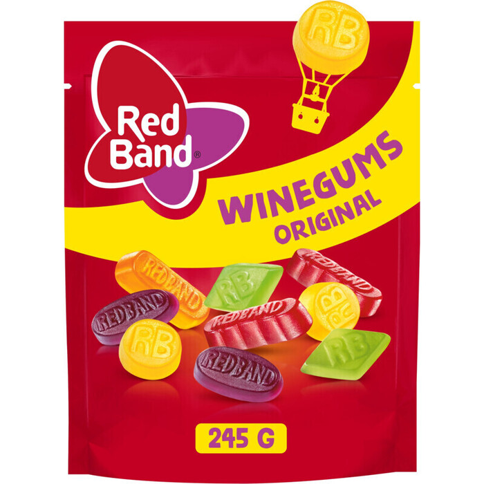 Red Band Winegums Original 245 g (plastic zak, 245g)