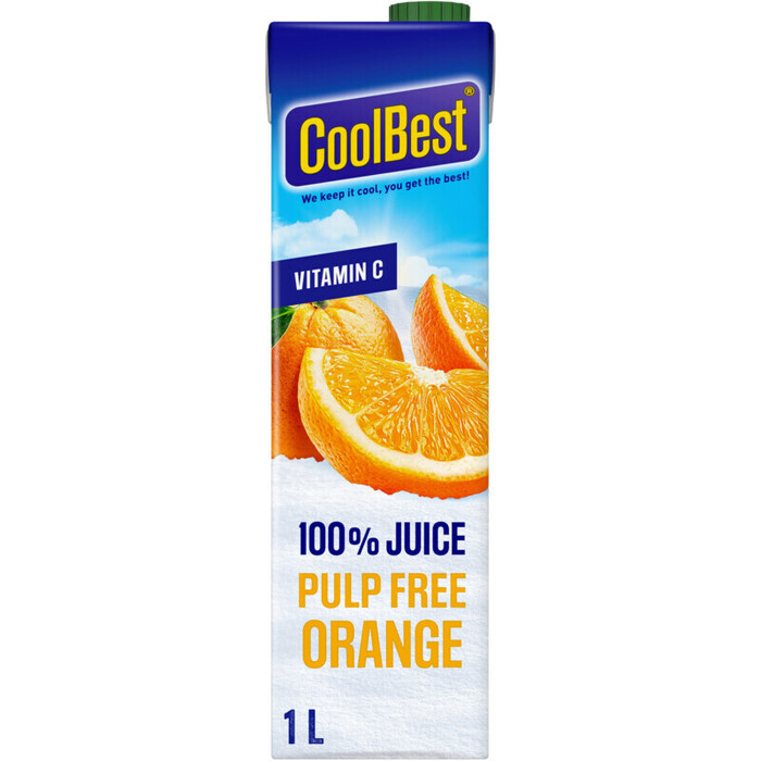 Coolbest Orange pulp free sap (Pak, 1L)