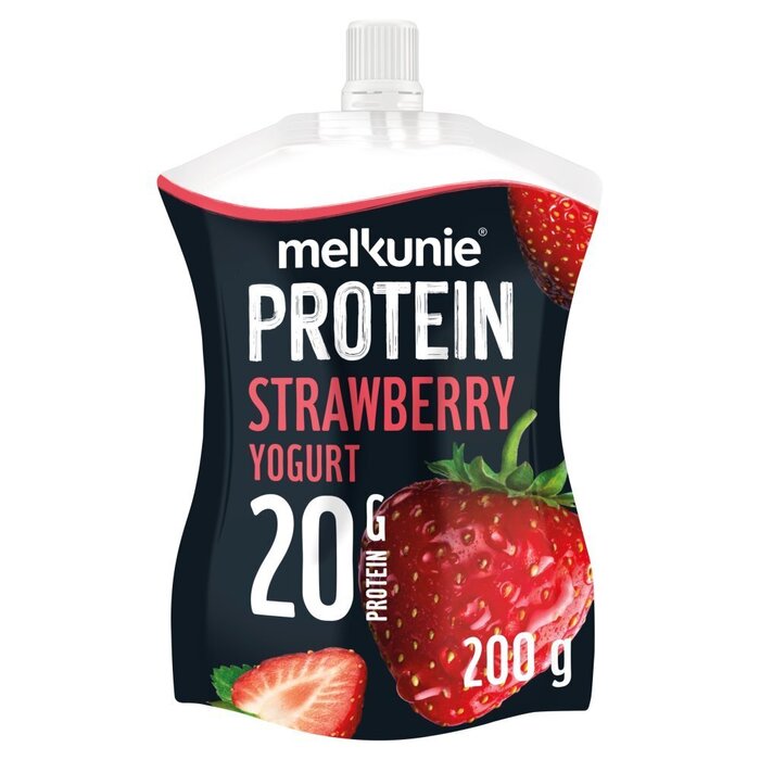 Melkunie Protein yoghurt aardbei (Zakje, 200g)