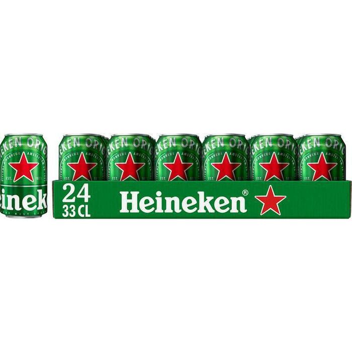 Heineken Premium Pilsener Bier Blik 24 x 33 cl Tray (24 × 33cl)