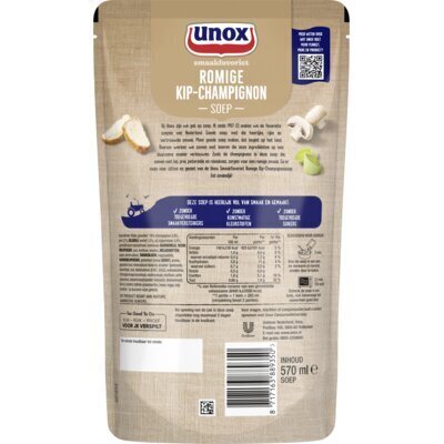 Unox Soep in zak kip champignonsoep (Zak, 0.57L)