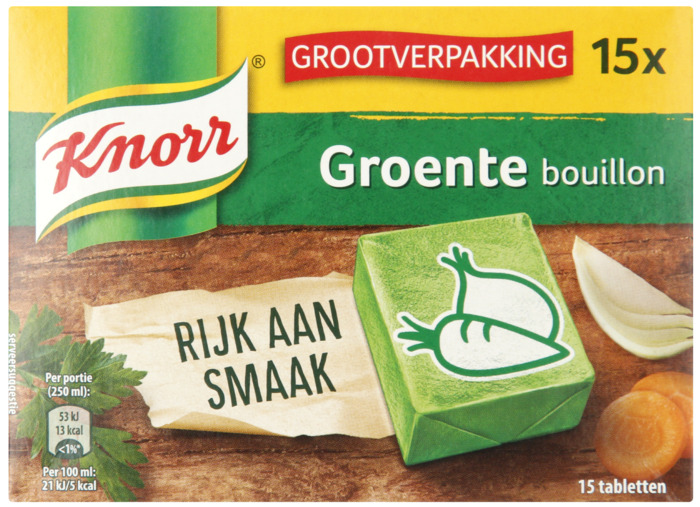 Knorr Bouillon Groente 10 g (tabletten, 15 × 10g)