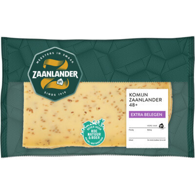 AH Zaanlander Extra belegen 48+ komijn plakken (165g)