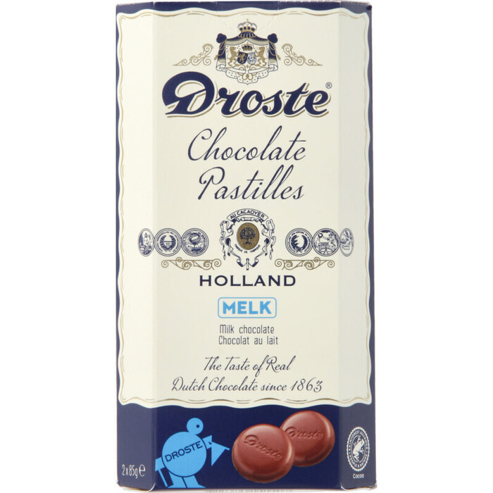 Droste Chocolate Pastilles Melk 2 x 85g (Doos, 170g)