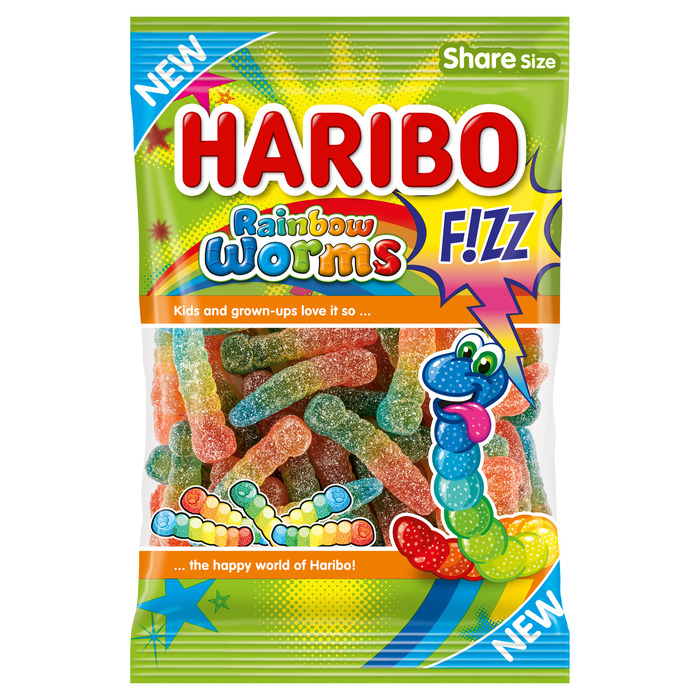 Haribo Rainbow worms f!zz (200g)