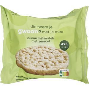 g'woon Maiswafel Zeezout 4x4 Stuks (100g)