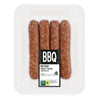 AH BBQ hotdog smokey bacon (280g)