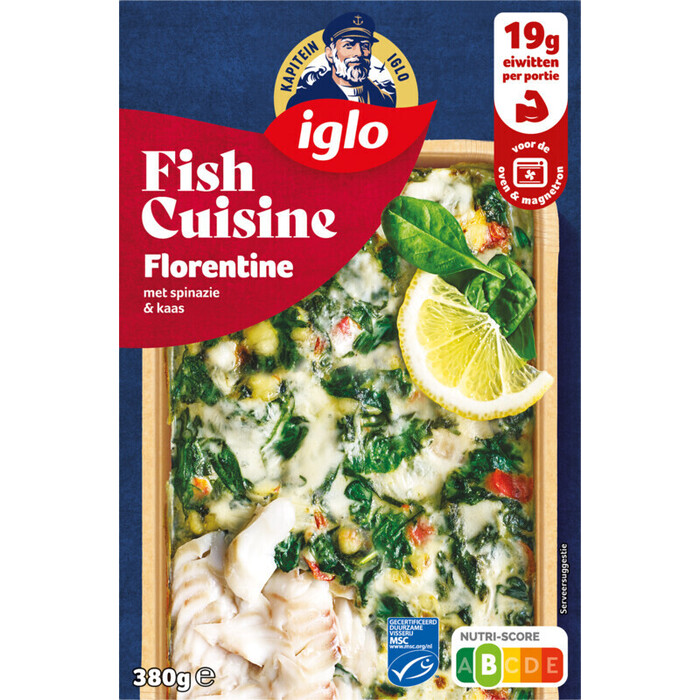 Fish Cuisine Florentine met Spinazie & Kaas (Doos, 380g)
