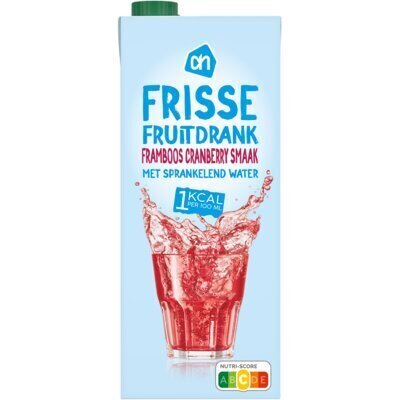 AH Frisse fruitdrank framboos 1kcal (1.5L)
