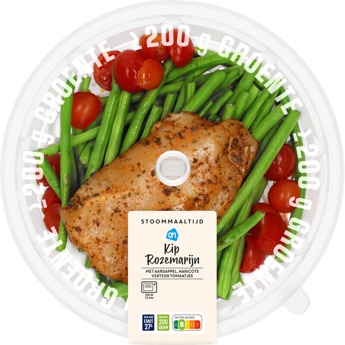 Stoommaaltijd kip-rozemarijn (bak, 450g)