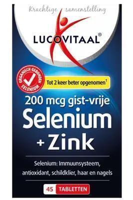 Lucovitaal Selenium + zink tabletten (45 × 0.5g)