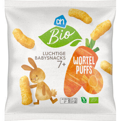 AH Bio Luchtige Babysnacks Wortel Puffs 7+ 20 g (20g)