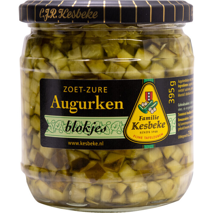 Kesbeke Augurken blokjes zoetzuur (395g)