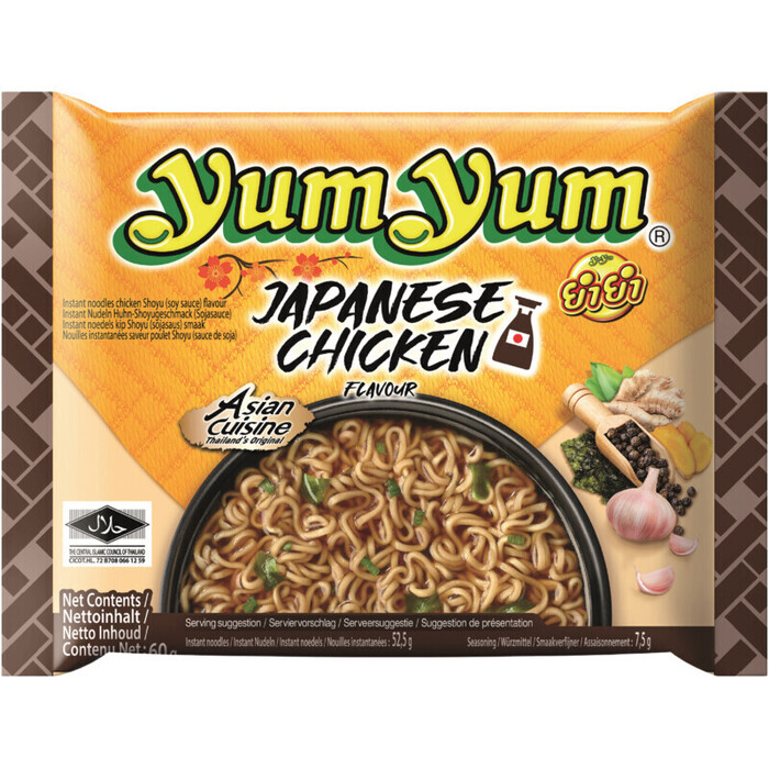 Yum Yum Japanese chicken pakje instant noedels (60g)