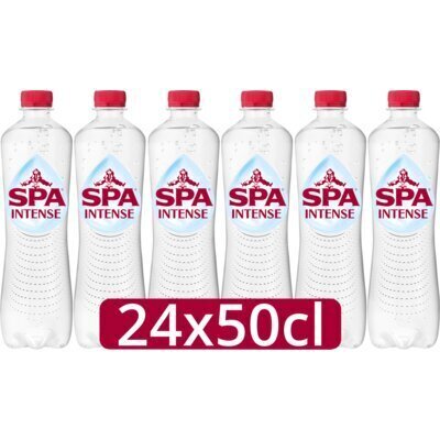Spa Intense bruisend mineraalwater (Fles, 24 × 0.5L)