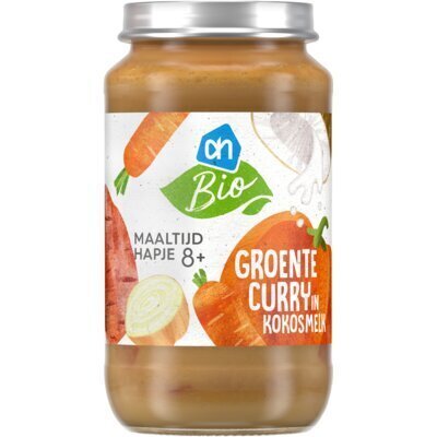 AH Biologisch Groentencurry met kokosmelk 8m09 (220g)