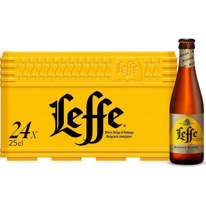 Leffe Blond Belgisch Abdijbier Flessen 24 x 30 cl (rol, 24 × 250ml)