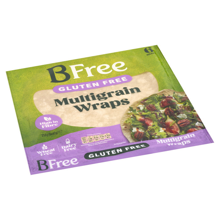 BFree Be wheat multigrain wraps gluten free (Zak, 6 × 42g)