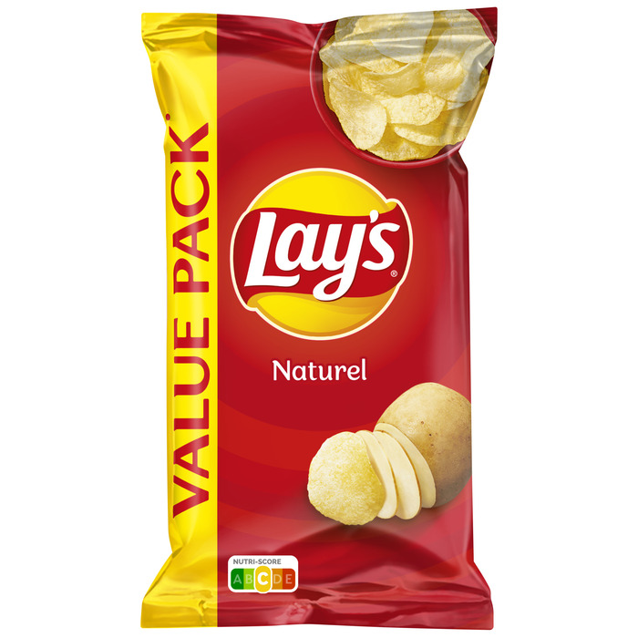 Lay's Naturel Chips 300 gr (plastic zak, 300g)