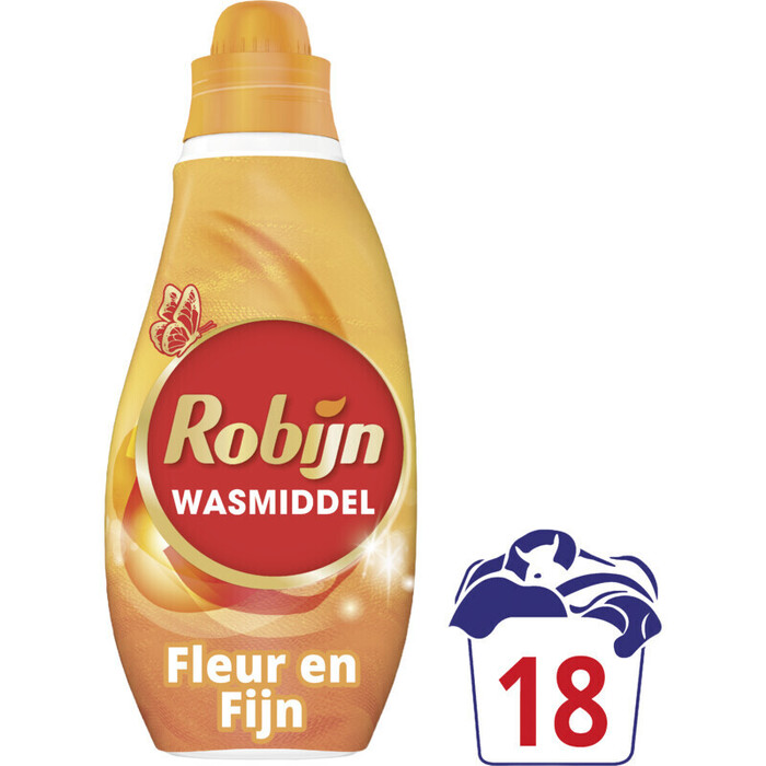 Robijn Specials Vloeibaar Wasmiddel Fleur & Fijn 18 Wasbeurten (Fles, 0.72L)