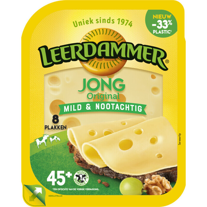 Leerdammer Jong Original plakken 160g (160g)