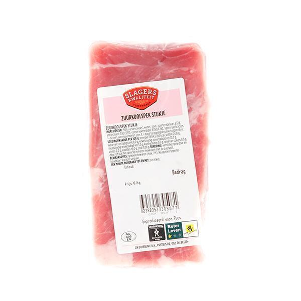 Vac. zuurkoolspek stukje (250g)