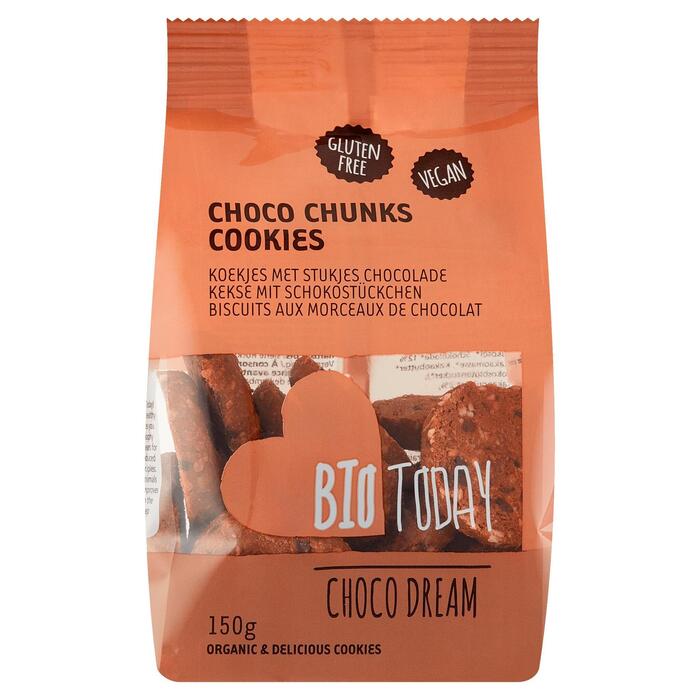BioToday Koekjes met Stukjes Chocolade 150 g (Zak, 150g)